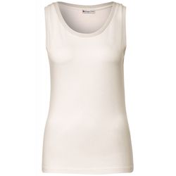 Street One Top in shimmer look - white (14451)