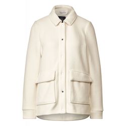 Street One Soft jacket with shirt collar - white (14451)