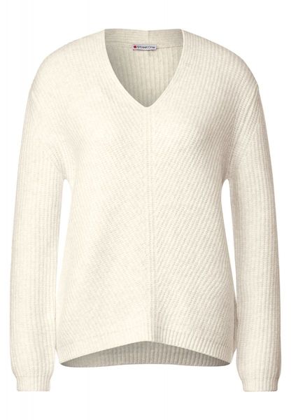 Street One Chunky knit jumper - white (14959)
