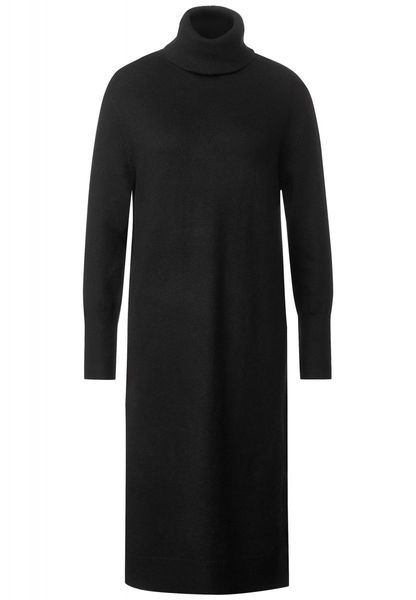 Street One Knitted dress with turtleneck - black (10001)