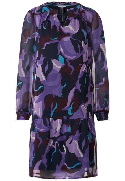 Street One Chiffon dress - purple (35181)