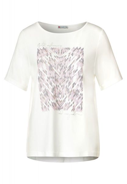 Street One T-shirt avec imprimé artwork - blanc (30108)