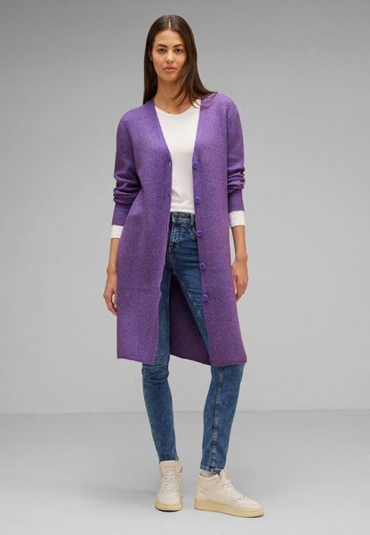 Street One Cardigan long chiné - violet (15482)