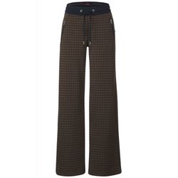 Cecil Houndstooth Loose Fit Trousers - blue (34077)