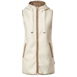 Cecil Teddy Velour Quilted Vest - beige (23209)