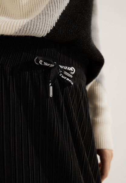 Cecil Midi Plissee Skirt - black (10001)