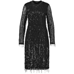 Taifun Glamouröses Kleid mit Paillettenfransen - schwarz (01100)