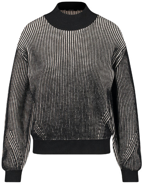 Black rib shop knit sweater