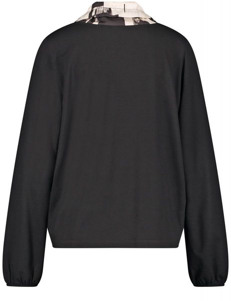 Taifun Patterned shirt - black (01102)