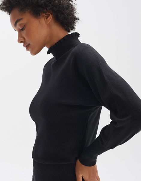 Opus Knitted sweater - Polluni - black (900)
