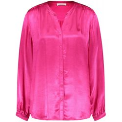 Gerry Weber Edition Satin blouse with a rounded hem - pink (30911)