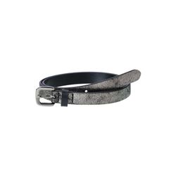 Yaya Metallic belt with square buckle - silver/black/gray (94205)