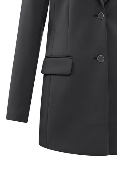 Yaya Long scuba blazer with long sleeves - gray (94205)