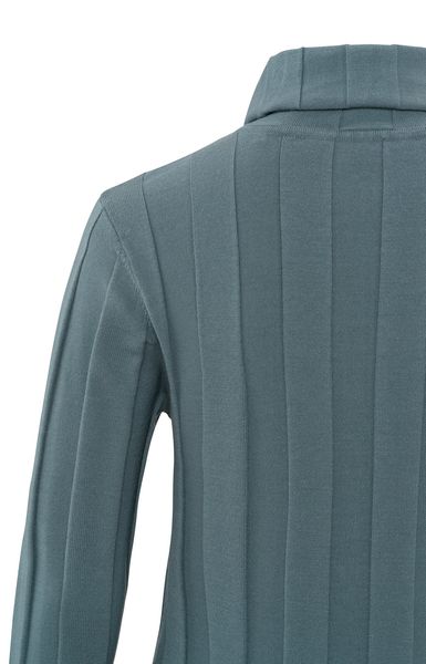 Yaya Ribbed sweater with turtleneck - blue (84214)
