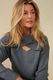 Yaya Pullover mit Ausschnittdetail - blau (84214)