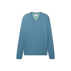Tom Tailor Basic knit with V-neckline - blue (34138)