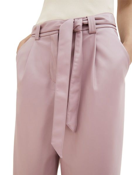 Tom Tailor Faux leather trousers - purple (33831)