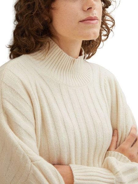 Tom Tailor Strickpullover mit Rippstruktur - braun (17573)