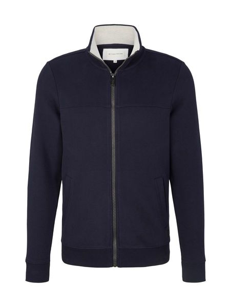 Tom Tailor Cutline sweat jacket - blue (10690)