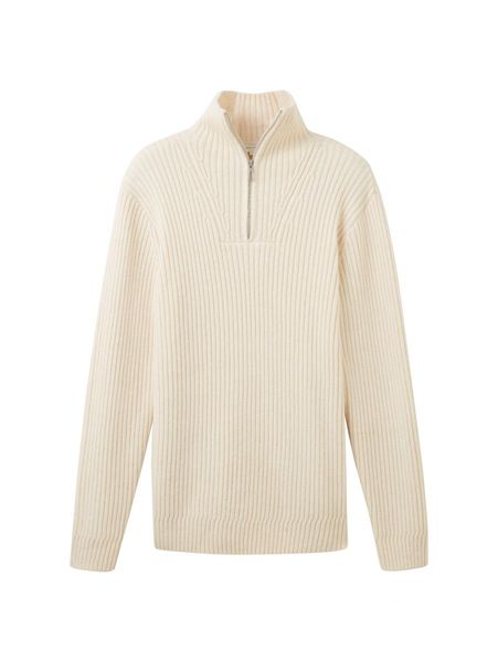 Tom Tailor Jumper with zip - white (18592)