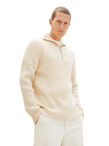 Tom Tailor Jumper with zip - white (18592)