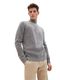 Tom Tailor Troyer knitted sweater with recycled polyester - gray (12035)