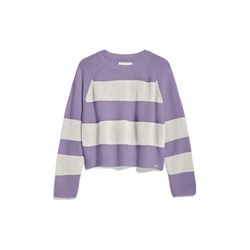 Armedangels Pullover - Diliriaa Stripe - weiß/violet (2670)