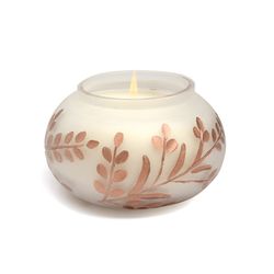 Paddywax Frosted glass candle - pink/beige (00)
