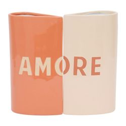 SEMA Design Lot de 2 vases - Funny - orange/beige (00)