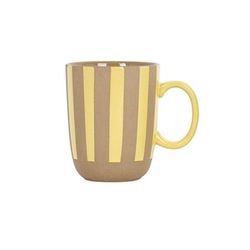 SEMA Design Cup with stripes - yellow/brown (1)