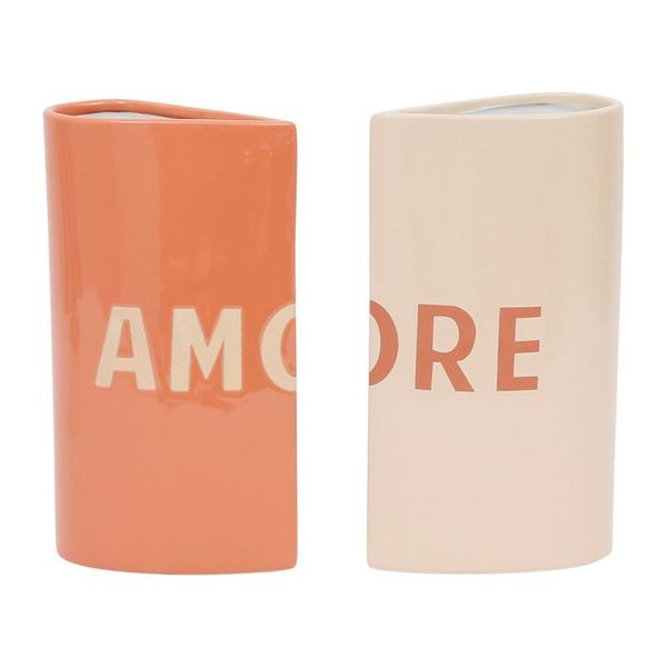 SEMA Design Lot de 2 vases - Funny - orange/beige (00)