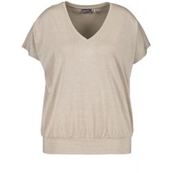 Samoon T-Shirt   - beige/white (09491)
