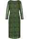 Samoon Mesh dress with print - green (05572)