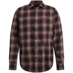 PME Legend Long sleeve shirt twill check - brown (Fudge )