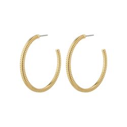 Pilgrim Recycled hoop earrings - Lidia - gold (GOLD)