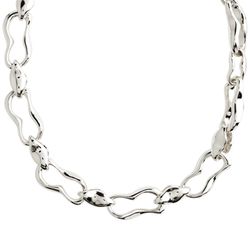 Pilgrim Recycled necklace - Wave - silver (SILVER)