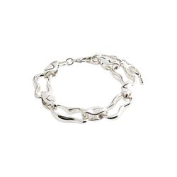 Pilgrim Recycled Material Bracelet - Wave - silver (SILVER)