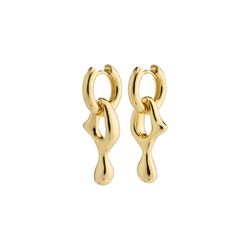 Pilgrim Boucles d'oreilles recyclées - WAVE  - gold (GOLD)