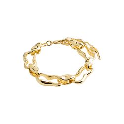 Pilgrim Recycled wristband - Wave - gold (GOLD)