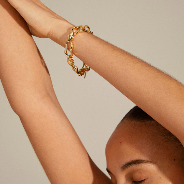 Pilgrim Bracelet recyclé - Wave - gold (GOLD)