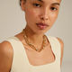 Pilgrim Recycled necklace - Wave - gold (GOLD)