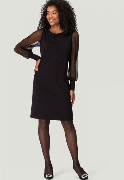 Black dress 2024 transparent sleeves