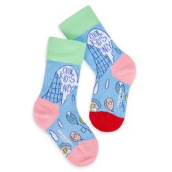 Hello Hossy Socks - Blue Cream  - pink/blue (00)