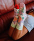Hello Hossy Socken - Flowers - pink/grün (00)