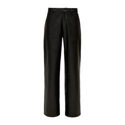 Q/S designed by Regular: Faux leather pants   - black (9999)