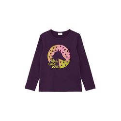 s.Oliver Red Label Longsleeve with glittery front print - purple (4836)