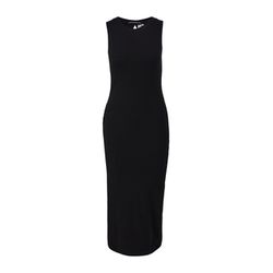 Q/S designed by Cotton stretch ribbed dress  - black (9999)