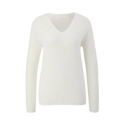 s.Oliver Red Label Strickpullover mit Rippstruktur  - weiß (0210)