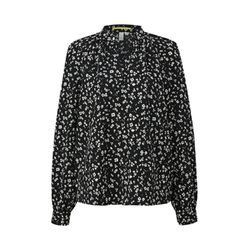 Q/S designed by Crêpe blouse with decorative trim  - black (99A6)