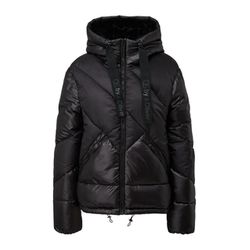 Q/S designed by Fabric mix quilted jacket   - black (9999)